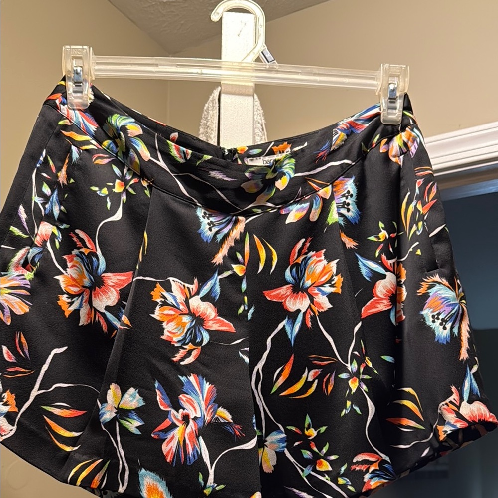 Bar III Black Floral Skirt